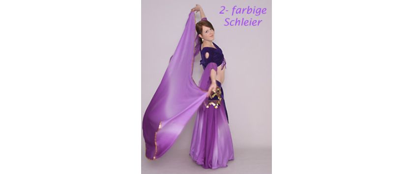 2 - farbige • Bauchtanzschleier