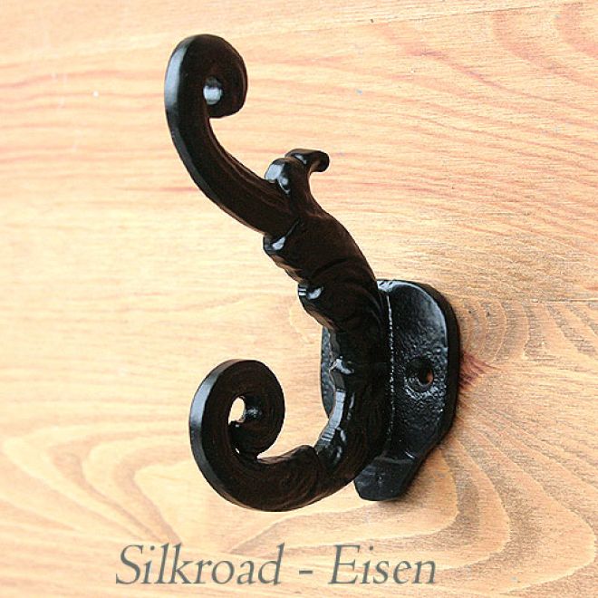 Garderobenhaken • Royal 2, Design : glänzend Schwarz