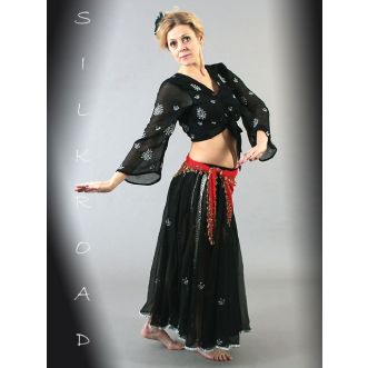 Set SITARA in SCHWARZ - Silber