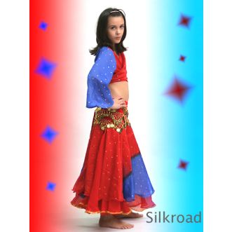 Angebots Kostüm • 03 Rot - Royalblau mit Sternchen PLUS