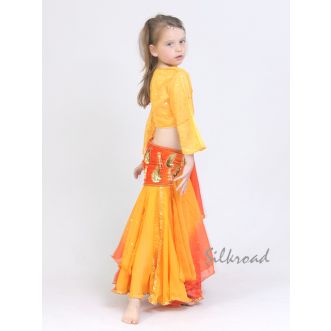 Kinder Kostüm • 02 Hellorange - Orange mit Sternchen PLUS