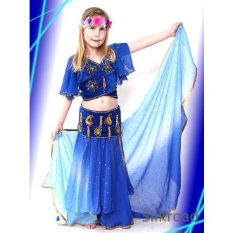 Kinder Kostüm • 06 Royalblau - Hellblau mit Sternchen PLUS