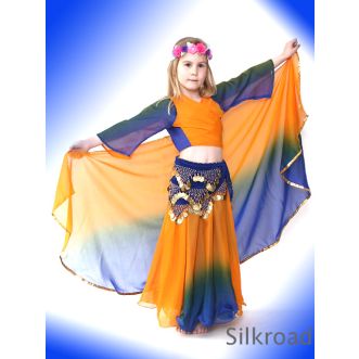 Angebots Kostüm • 03 Hellorange - Royalblau PLUS