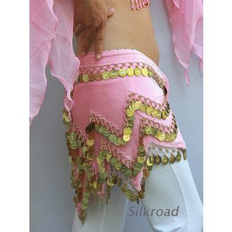 Hüfttuch mit Münzen 25 Rosa