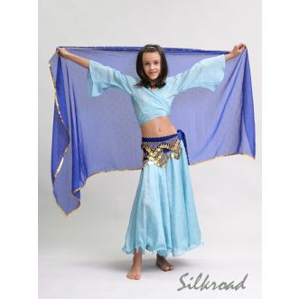 Kinder Schleier L • Royalblau mit Sternchen