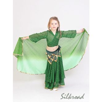 Kinder Schleier M • Mint - Tannengrün mit Sternchen