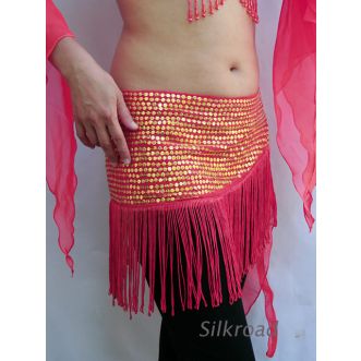 Hüfttuch mit Fransen 01 Pink
