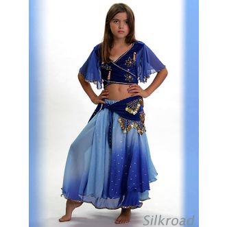 Kinder Kostüm • 06 Hellblau - Royalblau mit Sternchen