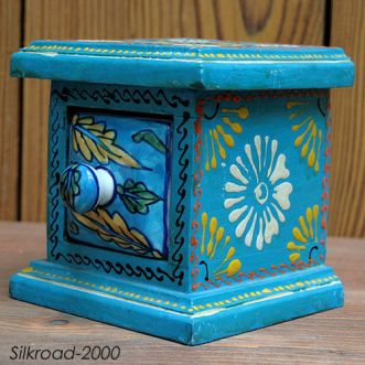 handbemalte Keramik • Holzbox SAS
