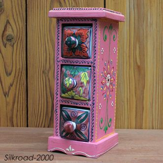 handbemalte Keramik • Holzbox LAL