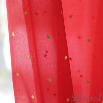 Schleiervorhang • rot • Star