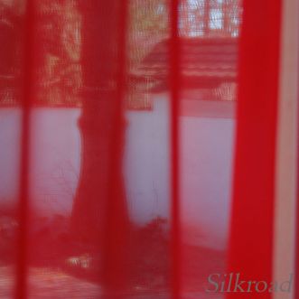 Schleiervorhang • rot • Uni