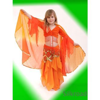 Kinder Kostüm • 09 Orange mit Sternchen