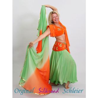 Schleier 2 - farbig Mintgrün • Orange