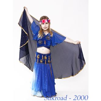 Kinder Kostüm • 06 Royalblau - Hellblau mit Sternchen