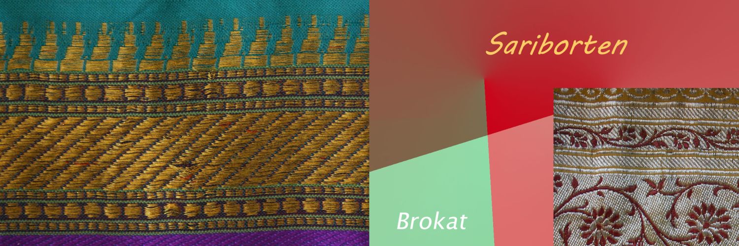 Sariborten mit Brokatfäden 1